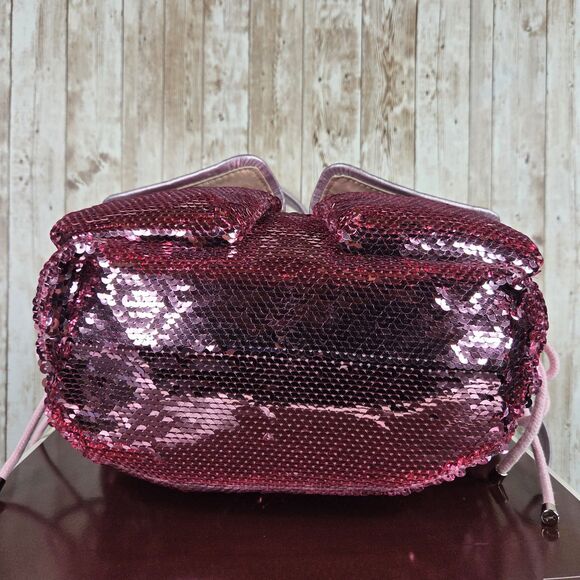 COACH 13821 Poppy Sequin Spotlight Pink Shoulder Bag Tote Special Edition Purse - Picture 11 of 16